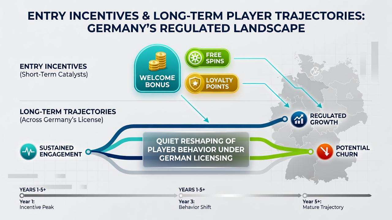 Diagramm zur Entwicklung von Spielerstatus durch Anreize in regulierten Casinos
