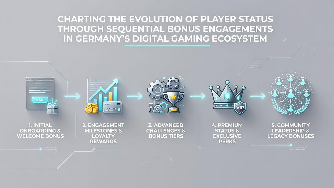 Grafik über Loyalty-Stufen und Bonus-Ketten in der deutschen Glücksspielbranche