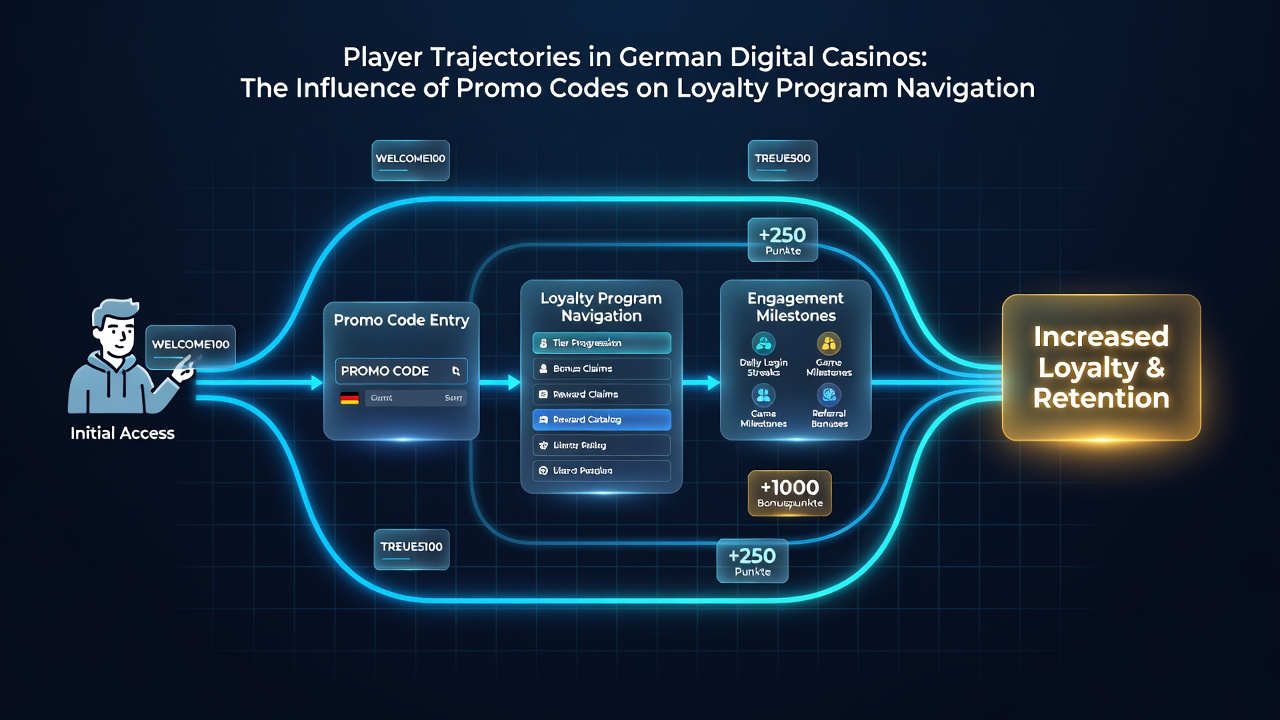 Diagramm zu Promo-Code-Effekten auf Loyalitätsnavigation und Spielertrajektorien